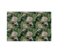 Hojas de Palmera Tropical Negra con guepardos y leopardos, Rompecabezas de 1000 Piezas, Rompecabezas de Madera para Toda la Familia, decoración de Pared para Adultos y Adolescentes.