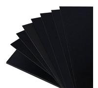 Hojas de plástico reutilizables de polipropileno esmerilado negro - Paquete de 10 tableros rígidos mate (200x200 mm)(2mm)