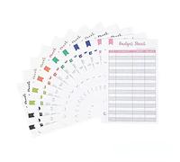 Hojas de presupuesto para carpeta A7, 96 insertos de seguimiento de presupuesto para planificador A7, páginas de recambio de presupuesto de 6 agujeros para presupuestos