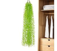 Hojas de sauce verde, arbusto de vegetación sintética, planta vibrante para exteriores, adorno decorativo para patio, jardín, patio, balcón, boda, fiesta, flora artificial para el hogar, porche