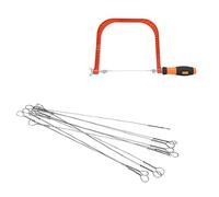 Hojas de sierra de calar, 10 piezas de dientes en espiral, hojas de sierra manual de alambre de acero con alto contenido de carbono para cortar formas especiales de madera y