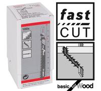 Hojas De Sierra De Calar Bosch T111C Básicas Para Madera (Paquete De 100)