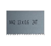 Hojas de sierra de cinta M42 bimetálica de 1/2 ", 1300-2930MM X 13mm x 0,6 MM con hoja de sierra de cinta 6/14Tpi, corte de madera dura y Metal, 1 Uds.(24 Tpi,Length 1640mm)