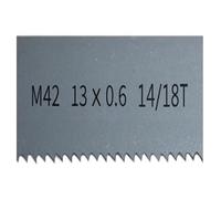 Hojas de sierra de cinta M42 bimetálicas de 1/2 ", 1140-2850X13mm con hoja de sierra de cinta de 6/ 14Tpi for cortar madera dura y Metal, 1 Uds.(14-18Tpi,Length 1620mm)