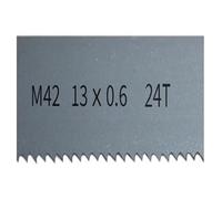 Hojas de sierra de cinta M42 bimetálicas de 1/2 ", 1140-2850X13mm con hoja de sierra de cinta de 6/ 14Tpi for cortar madera dura y Metal, 1 Uds.(24Tpi,Length 1490mm)