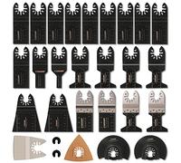 Hojas de Sierra Oscilante, CGBOOM 28 Pcs Accesorios para Herramientas Oscilantes Multifunción, Cuchillas Oscilantes, Cuchilla de Corte Bosch Dewalt Makita para Corte de Metal/Madera/Azulejo/Clavo