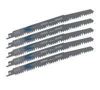 Hojas de Sierra Sable para Madera y Metal, 5 Piezas, accesorios de sierra de sable, para cortes rápidos, Ideal para Cortar Ramas, Fácil y Duradero, para Madera, Metal o Plástico, 230 mm