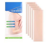Hojas de silicona para cicatrices, 5 unidades, cinta de silicona para cicatrices, tiras de eliminación de cicatrices sin dolor, hojas de gel de tratamiento reutilizables para cicatrices antiguas y