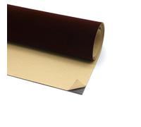 Hojas de tela de terciopelo autoadhesivas, 45 x 148 cm, fieltro no tejido flocado para caja de joyería, manualidades, decoración, paquete, color marrón oscuro