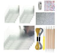 Hojas de transferencia de papel dorado - Kit de manualidades de papel hecho a mano de 100 paquetes, accesorio para creaciones brillantes con efecto brillante, textura reflectante de alta fidelidad