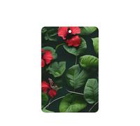 Hojas de vegetación con estampado de flores de hibisco, 10 piezas de ambientador para coche, hojas colgantes perfumadas con cuerda para el hogar