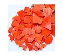 Hojas de vidrio de mosaico de catedral naranja iridiscente, azulejos de mosaico de 7 onzas, piezas de vidrio opaco para manualidades de mosaico