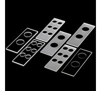 Hojas estriadas de vidrio - Ranuras dobles de fondo Flat - 75x25 mm - Ideal for uso en laboratorio, 1 unidad(D10xH0.5mmScrub)