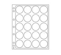 hojas p.monedas ENCAP, para 20 cápsulas d. moned.con undiámetro interior d.38 hasta 40 mm