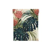 Hojas Palmeras Exóticas Hoja Selva Tropical Floral Rosa Verde Impreso, Squeeze Top Wallet Bolsa de Almacenamiento para Mujer Monedero pequeño Bolsa de Cambio