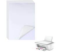 Hojas Papel Adhesivo Imprimible,Papel Vinilo Adhesivo Transparente PET Imprimible A4,20 Piezas folia adhesiva para impresión láser,para Etiquetas y Proyectos