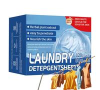 Hojas para Laundry,120 Lavados Láminas Jabón Viaje Para Lavadora | Tiras Limpia Naturales Viaje Camping Vacaciones Hotel Negocio Hogar Exterior