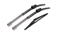 Hojas para limpiaparabrisas para Abarth para FIAT 500 500cc 312 2007-2017 24''14''12'' Parabrisas Ventana Parabrisas Limpiaparabrisas Delantero Y Trasero De Automóvil Limpiaparabrisas(RHD Front Rear)