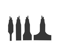 Hojas para Sierra Recíproca, 4 Unidades, Raspador de Limpieza, Acero de Alto Carbono, Negro, 10-100mm, para Eliminar Restos Duros y Desbarbar Superficies