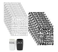 Hojas Pegatinas de Números Letras,16pcs Autoadhesivas Pegatinas de Números y Letras Adhesivas para Buzón, Casa, Puerta, Número de Dirección