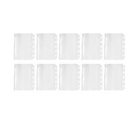 Hojas protectoras transparentes, cremallera sin enganches, material PVC, páginas de inserción de archivador, cuaderno de sellado, función de claridad óptima, para aula de viaje de estudio