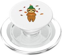 Hojas Que Caen de Perezosos en Pastel de Calabaza de otoño PopSockets PopGrip para MagSafe
