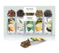 Hojas Sueltas de Té Verde de UN SOLO USO de Tea Forte, caja de un surtido de variedades de té, 15 bolsas de un solo uso