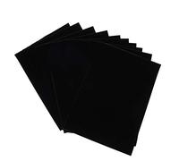 Hojas traseras adhesivas adhesivas de tela de terciopelo negro, 10 piezas, autoadhesivas, color negro, forro de pelusa, accesorio de tela flocada