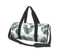 Hojas Verdes Blancas, Bolsa de Viaje de Gran Capacidad, Bolso Redondo, Bolsa de Viaje Deportiva, Bolsa de Mano, Bolsa de Fitness