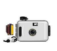 Hojo Cámara desechable de película de un solo uso/Cámara de película reutilizable35mm, imágenes de una sola vez, 5m, impermeable, estilo retro cámara película multipack (básic 35mmFlim36exp,blanco）