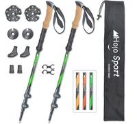 Hojo Sport Telescopio Bastón de Senderismo 2 Juegos Bastones Ajustable Aluminio