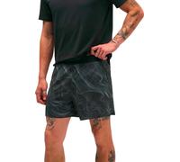 Hoka - Ropa para trail running - M Glide Short 5 Brief Clf Prt Black / White Prt - Talla L - Negro Negro L
