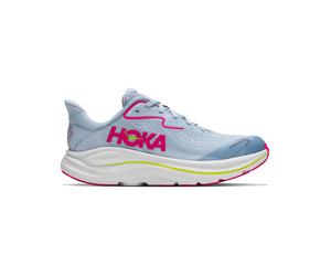 Hoka - Zapatillas de senderismo Niños - Clifton 10 Big Kids Overcast/Neon Dragonfruit - Talla Infantil 35 1/3 - Azul Azul 35 1/3