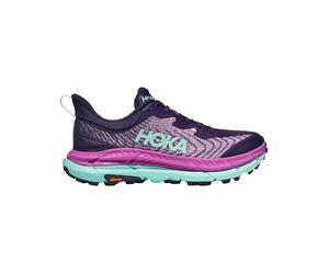 Hoka - Zapatillas de trail - Mafate Speed 4 W Night Sky/Ocean Flower para Mujer - Talla 5 US - Púrpura Púrpura 5 US