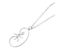 Hokech Collar Colgante De Riñón Para Mujer Niñas Collar De Acero Inoxidable De Encanto De Urólogo Cadena De Cuello Enfermedades Renales Biología Joyería Regalo