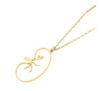 Hokech Collar Colgante De Riñón Para Mujer Niñas Collar De Acero Inoxidable De Encanto De Urólogo Cadena De Cuello Enfermedades Renales Biología Joyería Regalo