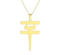 Hokech Collar Colgante Para Mujer Niñas Acero Inoxidable Bill Kaulitz Signo Símbolo Charm Collar Cadena Joyería Femenina