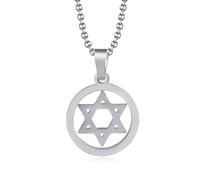 Hokech Joyería De Mujer De Hombre Collar De Sello Salomón De Acero Inoxidable Hexagrama De Israel Colgante De Amuleto Espiritual