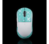 Hokeyio Empuñaduras de ratón para Logitech G Pro X Superlight, antideslizantes, para chupar el sudor, precortadas, sin impresión de ratón, color cian, 0,5 mm