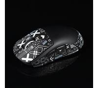 Hokeyio Gips de ratn para Logitech G Pro X Superlight Non Slip Suck Sweat Pre Cut sin Mouse PrintStream Black White 0.5 mm