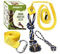HOKINETY Juguete elástico Colgante para Perros: Correa interactiva para Perros pequeños a Grandes Pitbull para Hacer Ejercicio y divertirse en Solitario, Juguete de Cuerda retráctil Duradero con 2