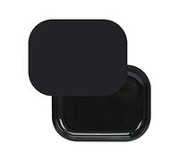 HOKirin Bandeja de Metal con Tapa magnética Suave, Bandeja pequeña de Metal con Cubierta a Prueba de derrames, Bonita Bandeja Decorativa Negra en Blanco, hogar y sobre la Marcha, 7 x