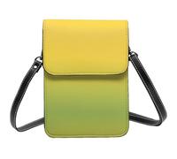 HOKMFD Bolso cruzado para teléfono con estampado amarillo pálido - Cartera pequeña para teléfono celular para mujer, bolso de hombro, mini bolso casual diario para mujer