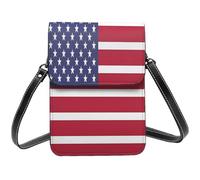HOKMFD Bolso cruzado para teléfono con estampado de bandera estadounidense, para mujer, pequeño monedero para teléfono celular, bolso de hombro, mini bolso casual diario para mujer