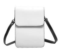 HOKMFD Bolso cruzado para teléfono con estampado de color plateado brillante - Cartera pequeña para teléfono celular para mujer, bolso de hombro mini casual diario para mujer