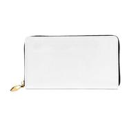 HOKMFD Cartera de cuero con estampado blanco, elegante monedero de cuero para teléfono para hombres y mujeres, ranura para múltiples tarjetas, cartera pequeña para hombre