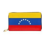HOKMFD Cartera de cuero con estampado de bandera de Venezuela, elegante monedero de cuero para teléfono para hombres y mujeres, ranura para múltiples tarjetas, cartera pequeña para hombre