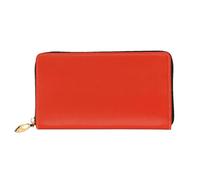 HOKMFD Cartera de cuero con estampado de color escarlata, elegante monedero de cuero para teléfono para hombres y mujeres, ranura para múltiples tarjetas, cartera pequeña para hombre