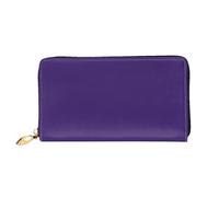 HOKMFD Cartera de cuero con estampado de color índigo, elegante monedero de cuero para teléfono para hombres y mujeres, ranura para múltiples tarjetas, cartera pequeña para hombre