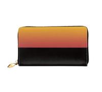 HOKMFD Cartera de cuero con estampado de colores paralelos - Elegante cartera de cuero para teléfono para hombres y mujeres - Ranura para múltiples tarjetas, cartera pequeña para hombre
